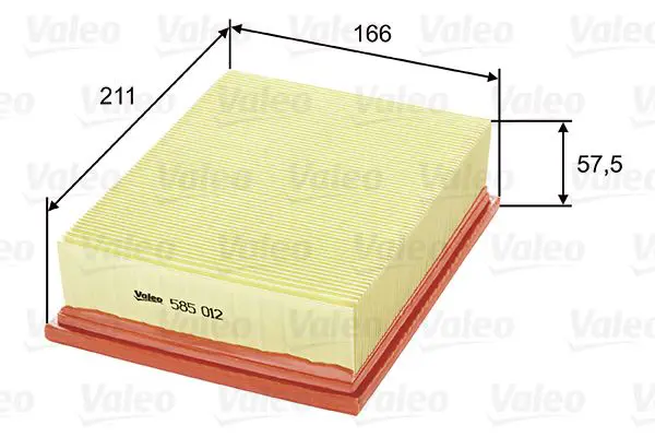 Handler.Part Air filter Valeo 585012 1