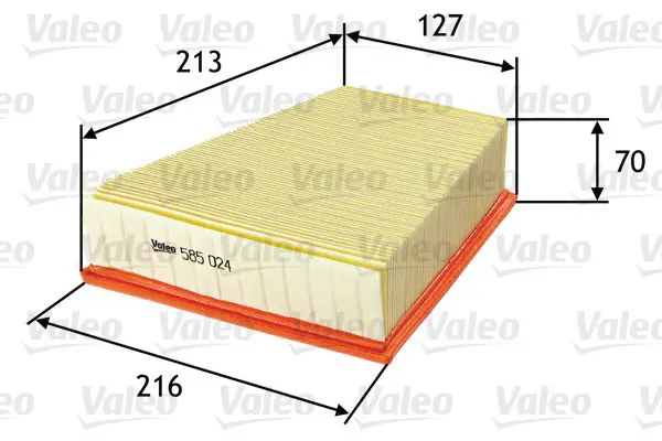 Handler.Part Air filter Valeo 585024 1