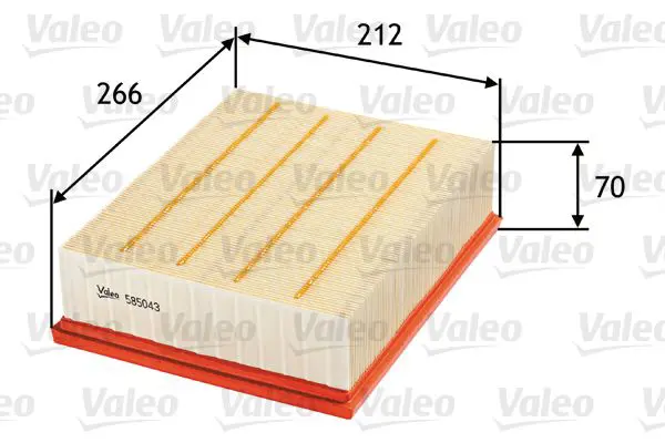 Handler.Part Air filter Valeo 585043 1