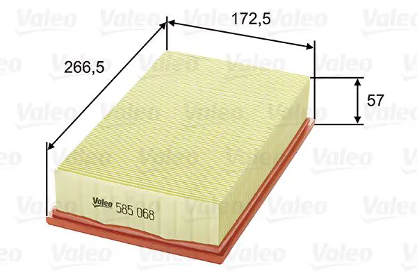 Handler.Part Air filter Valeo 585068 1