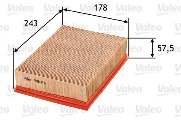 Handler.Part Air filter Valeo 585074 1