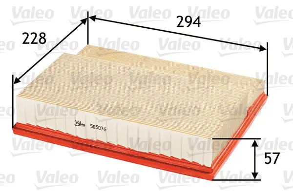 Handler.Part Air filter Valeo 585076 1