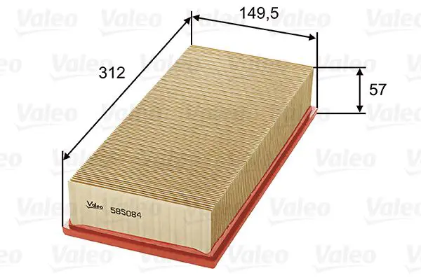 Handler.Part Air filter Valeo 585084 1