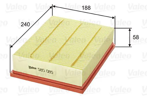 Handler.Part Air filter Valeo 585085 1