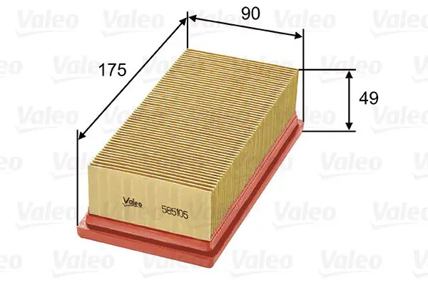 Handler.Part Air filter Valeo 585105 1