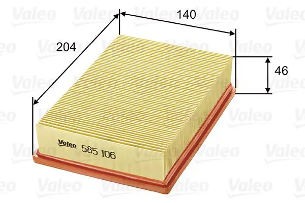 Handler.Part Air filter Valeo 585106 1