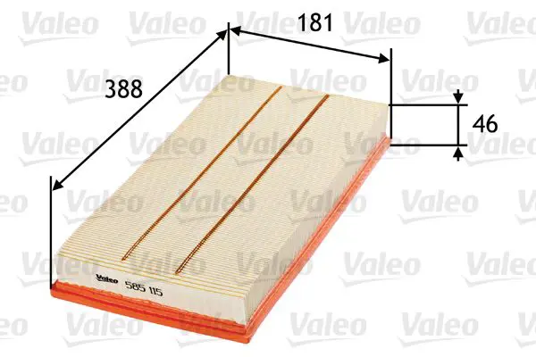 Handler.Part Air filter Valeo 585115 1