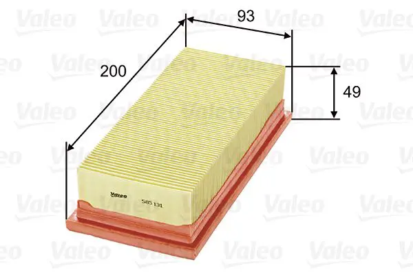 Handler.Part Air filter Valeo 585131 1