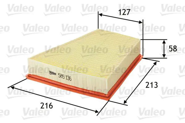 Handler.Part Air filter Valeo 585136 1