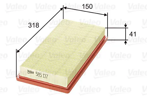 Handler.Part Air filter Valeo 585137 1