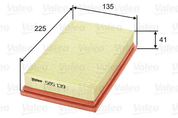 Handler.Part Air filter Valeo 585139 1