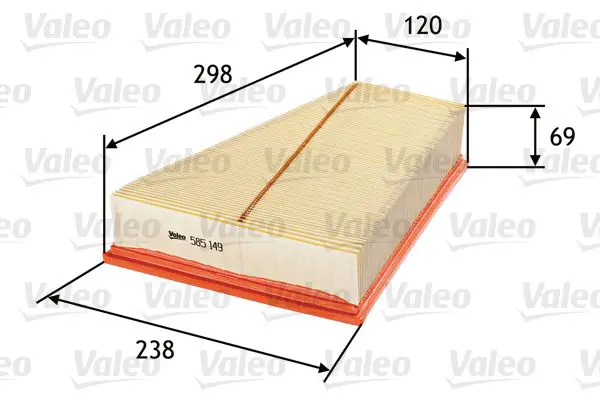 Handler.Part Air filter Valeo 585149 1