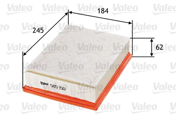 Handler.Part Air filter Valeo 585150 1