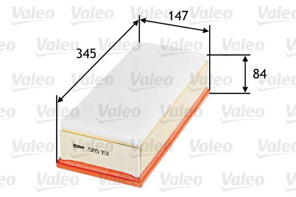 Handler.Part Air filter Valeo 585151 1