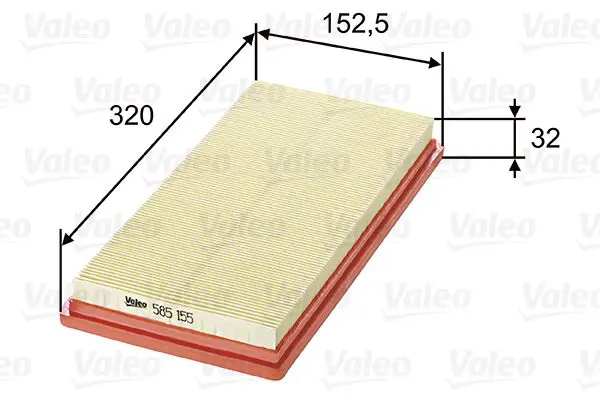 Handler.Part Air filter Valeo 585155 1