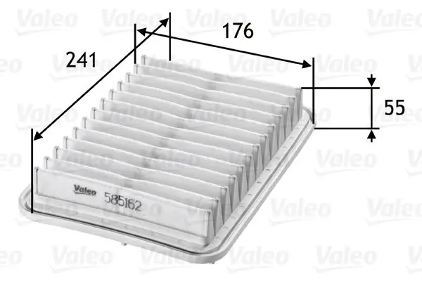 Handler.Part Air filter Valeo 585162 1