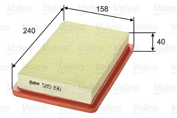 Handler.Part Air filter Valeo 585196 1