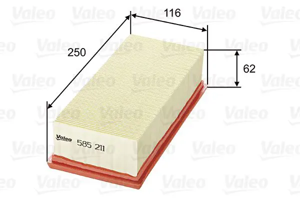 Handler.Part Air filter Valeo 585211 1