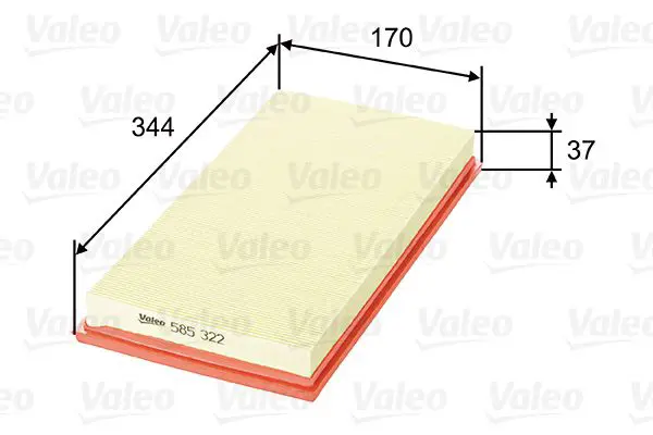 Handler.Part Air filter Valeo 585322 1