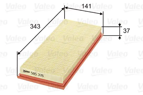 Handler.Part Air filter Valeo 585376 1