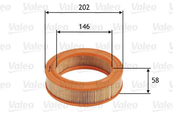 Handler.Part Air filter Valeo 585644 1