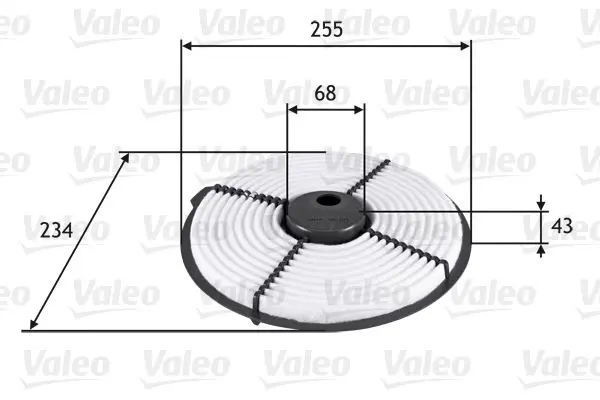 Handler.Part Air filter Valeo 585704 1