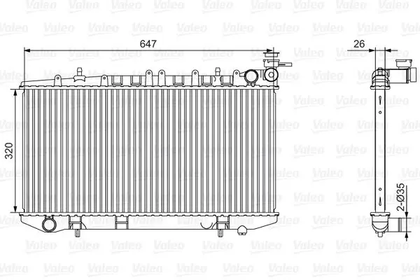 Handler.Part Radiator, engine cooling Valeo 701529 1