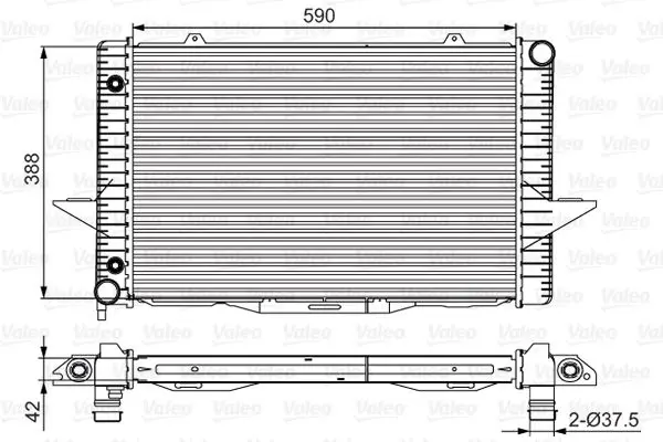 Handler.Part Radiator, engine cooling Valeo 701532 1