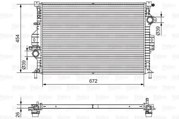 Handler.Part Radiator, engine cooling Valeo 701536 1