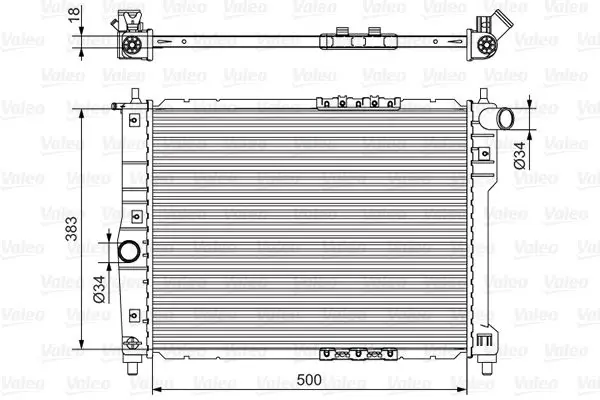 Handler.Part Radiator, engine cooling Valeo 701544 1