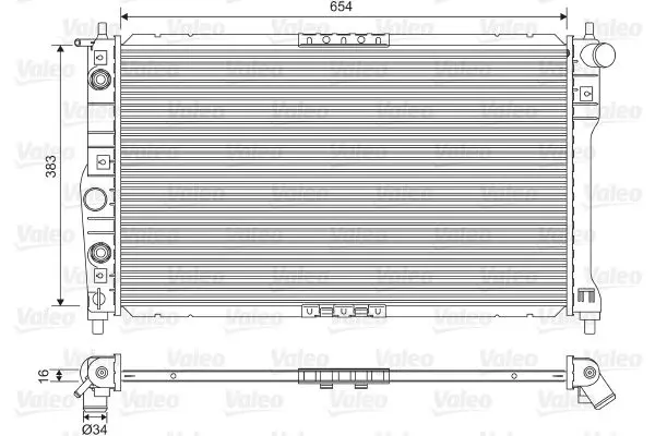 Handler.Part Radiator, engine cooling Valeo 701558 1