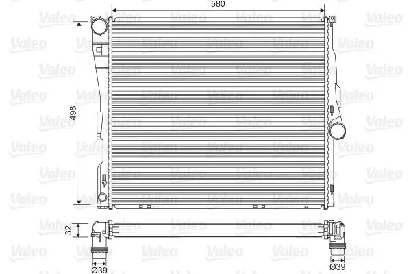 Handler.Part Radiator, engine cooling Valeo 701563 1