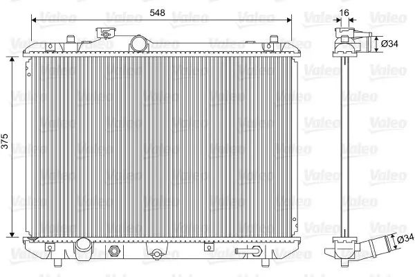 Handler.Part Radiator, engine cooling Valeo 701587 1