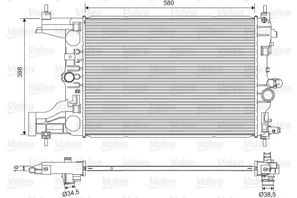 Handler.Part Radiator, engine cooling Valeo 701594 1