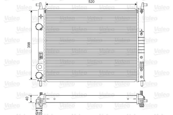 Handler.Part Radiator, engine cooling Valeo 701597 1