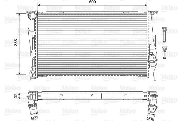 Handler.Part Radiator, engine cooling Valeo 701601 1