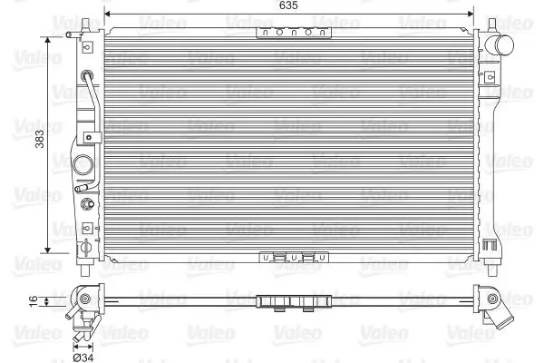 Handler.Part Radiator, engine cooling Valeo 734249 1