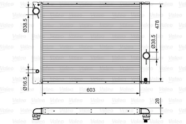 Handler.Part Radiator, engine cooling Valeo 734396 1