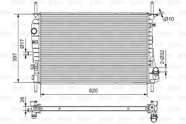 Handler.Part Radiator, engine cooling Valeo 734699 1