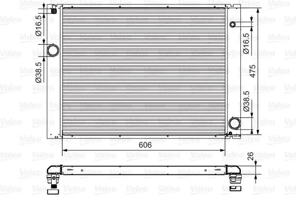 Handler.Part Radiator, engine cooling Valeo 734897 1