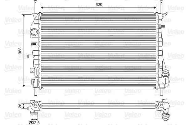 Handler.Part Radiator, engine cooling Valeo 735048 1