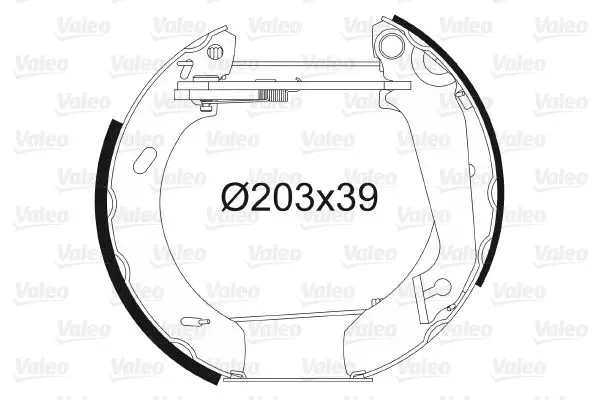 Handler.Part Brake shoe set Valeo 554671 1