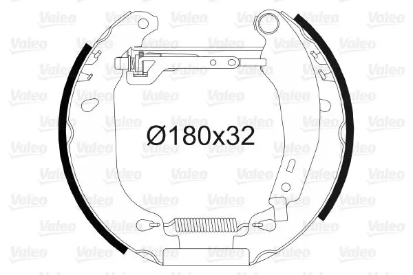 Handler.Part Brake shoe set Valeo 554672 1