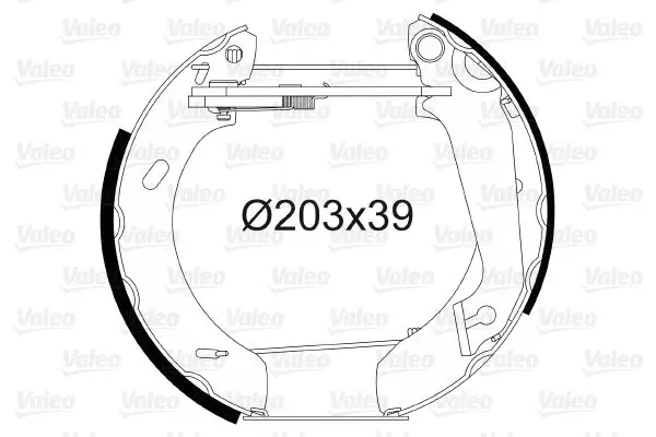 Handler.Part Brake shoe set Valeo 554717 1