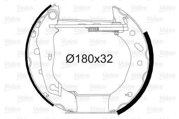 Handler.Part Brake shoe set Valeo 554718 1