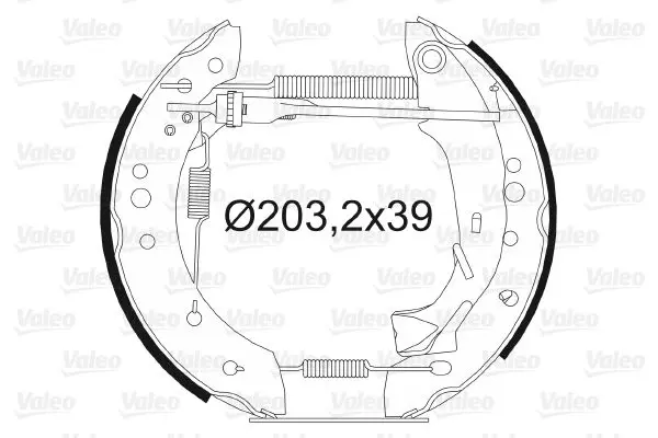 Handler.Part Brake shoe set Valeo 554758 1