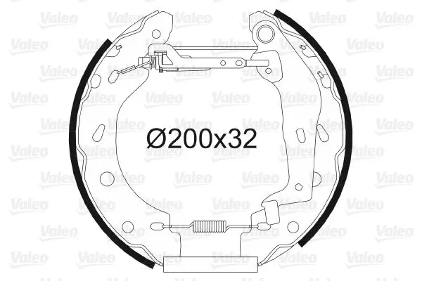 Handler.Part Brake shoe set Valeo 554763 1