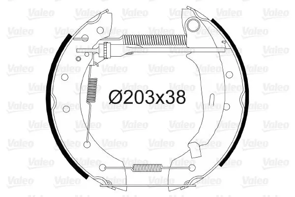 Handler.Part Brake shoe set Valeo 554795 1