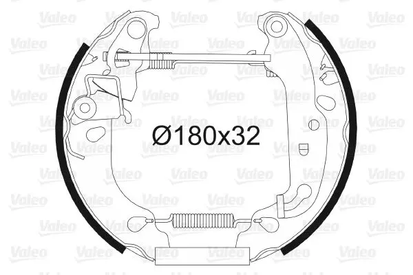 Handler.Part Brake shoe set Valeo 554826 1