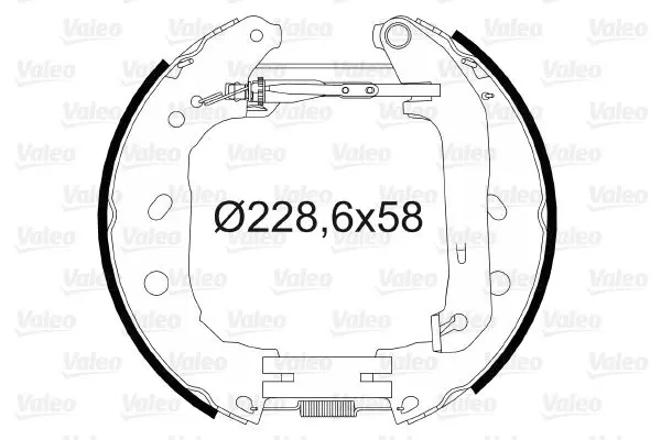 Handler.Part Brake shoe set Valeo 554830 1